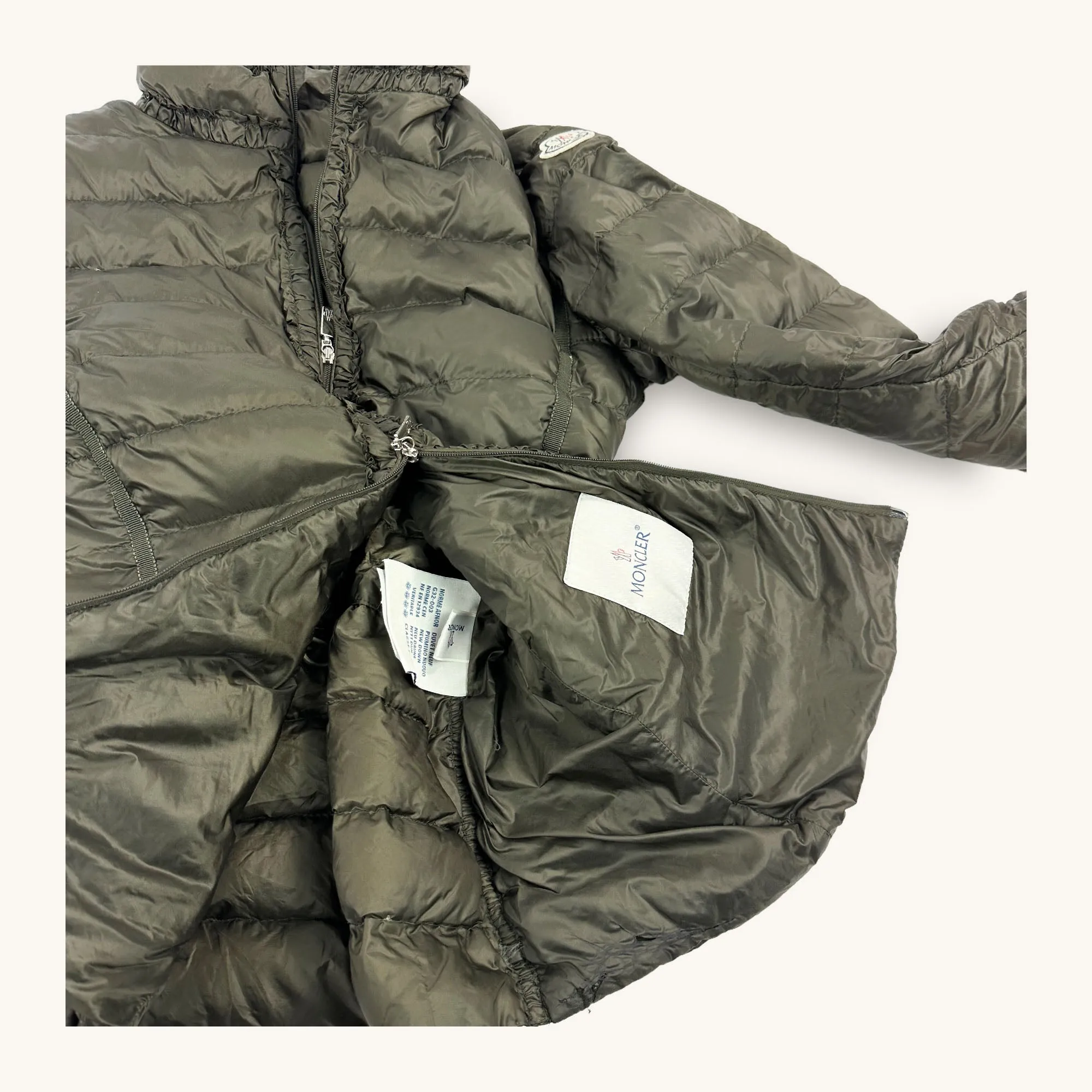 Olive Green y2ks Moncler Puffer Jacket Coat (S)