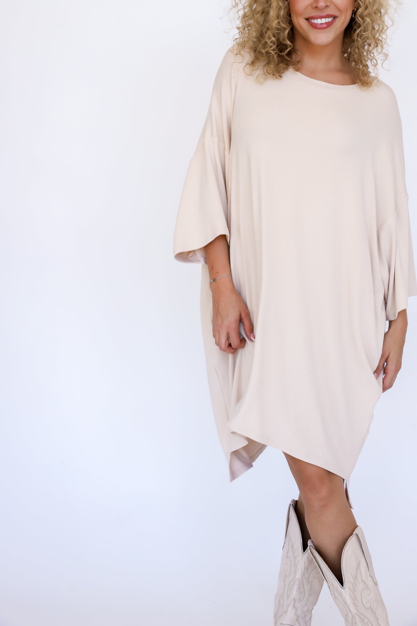 Out Of Pocket Dress Oatmeal