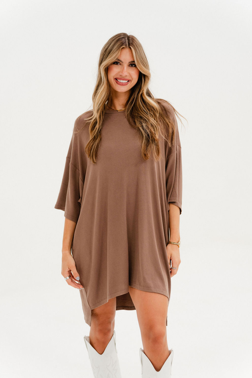 Out Of Pocket Dress Taupe