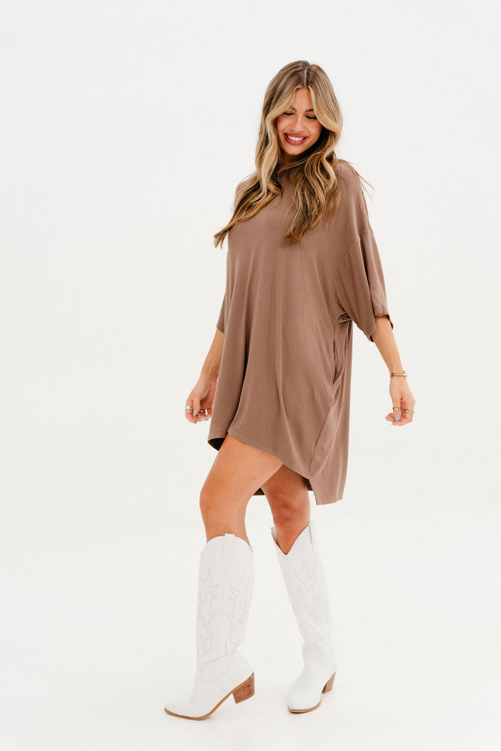 Out Of Pocket Dress Taupe