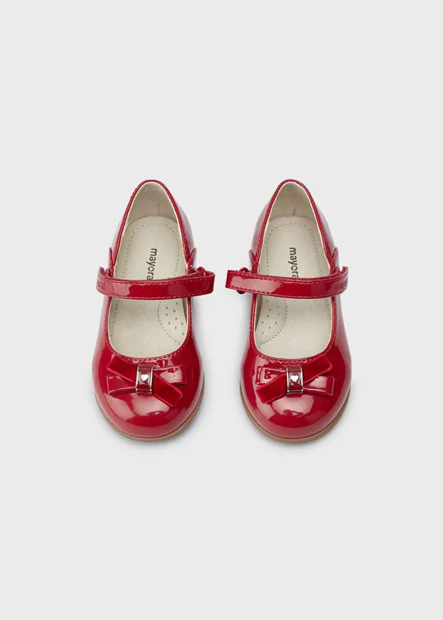 Patent leather mary jane for baby girl - Red