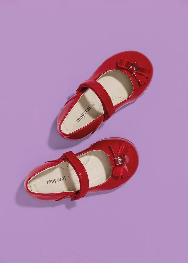 Patent leather mary jane for baby girl - Red