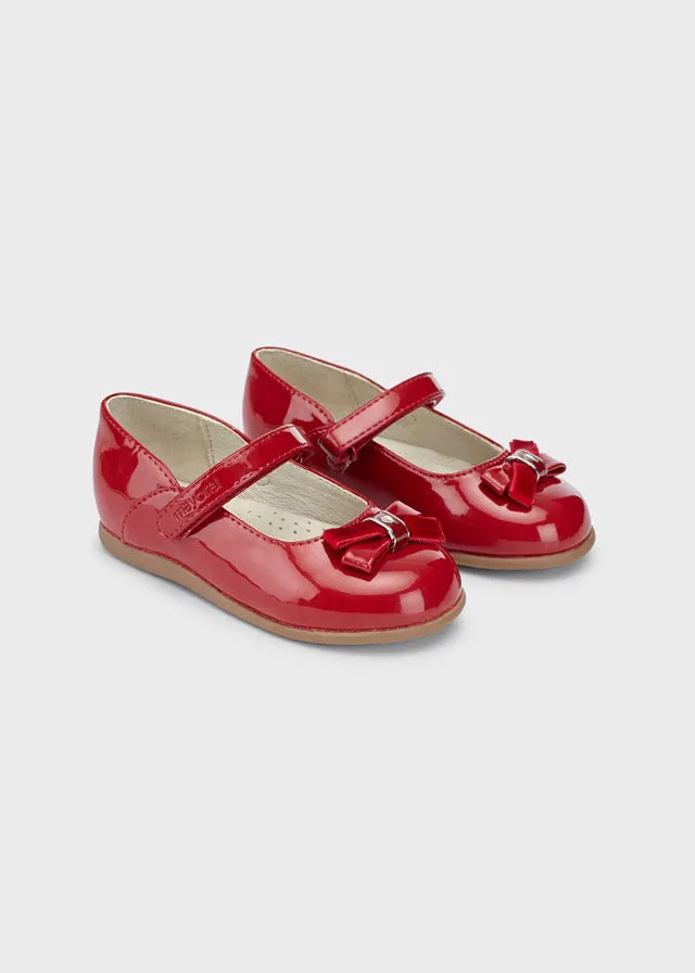 Patent leather mary jane for baby girl - Red