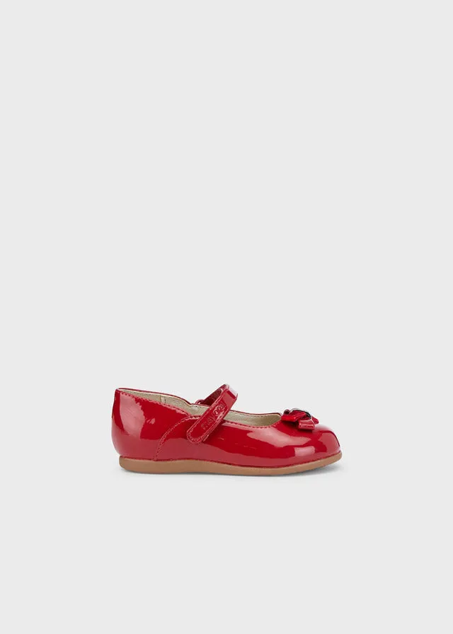 Patent leather mary jane for baby girl - Red