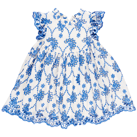 Pink Chicken - Blue Eyelet Cynthia Dress