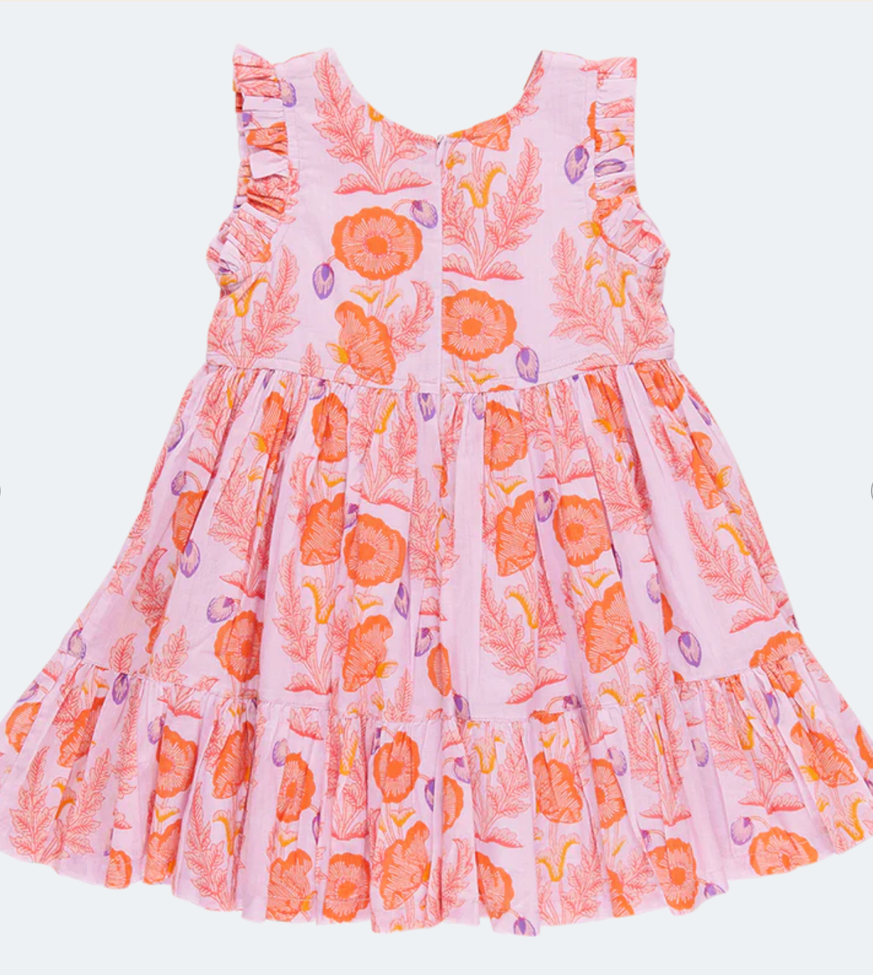 Pink Chicken - Girls Kelsey Dress - Purple Gilded Floral