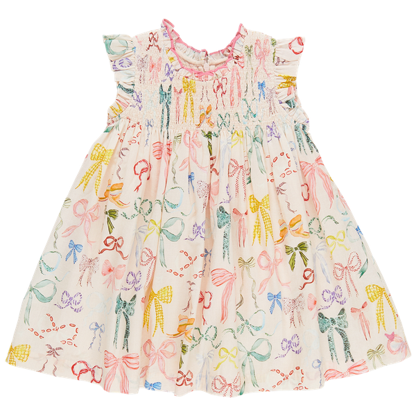 Pink Chicken - Watercolor Bows Stevie Dress