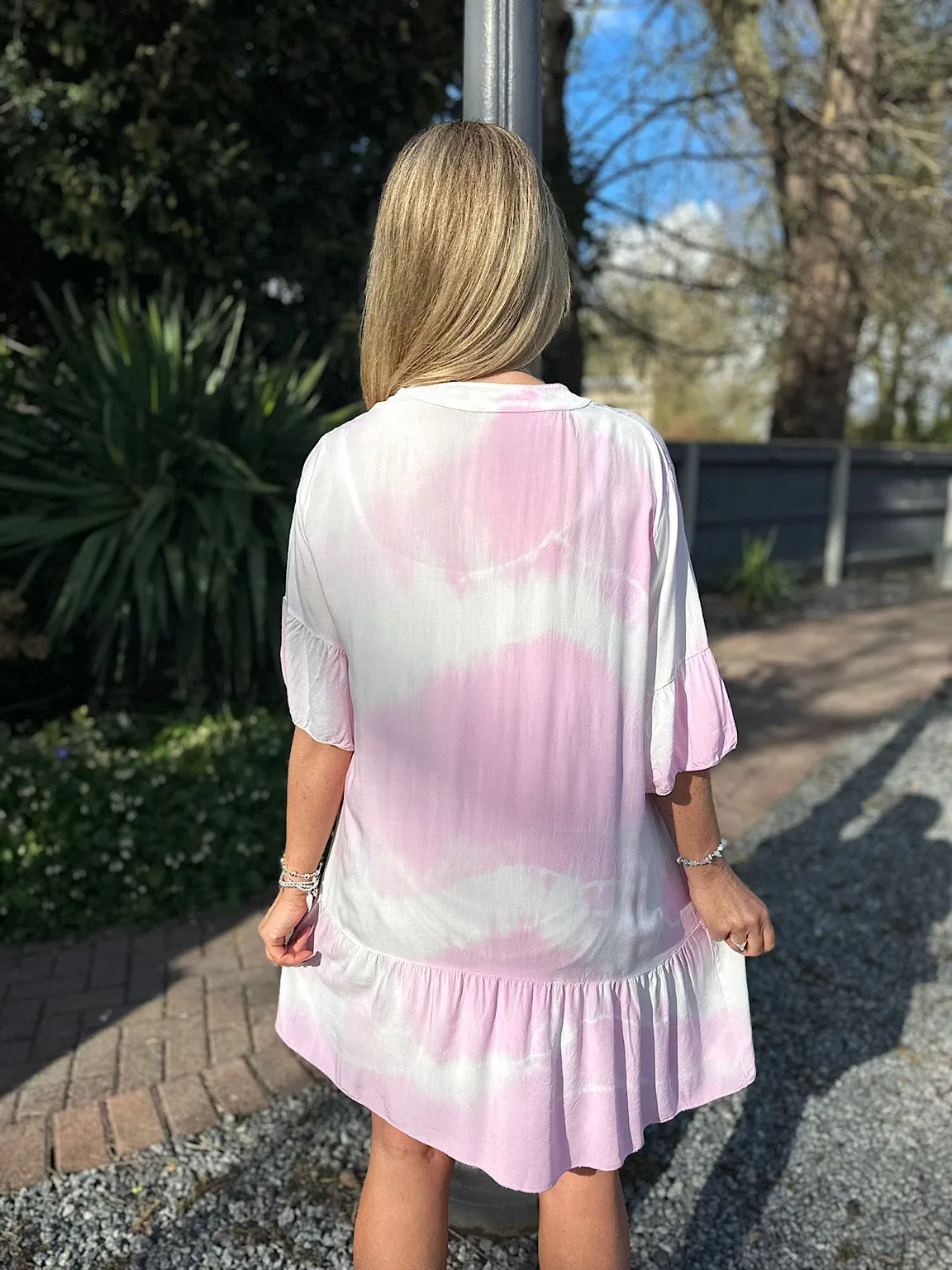 Pink Tie Dye Tiered Tunic Hattie