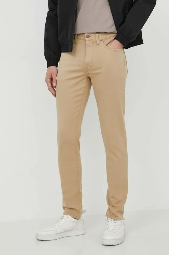 Polo Ralph Lauren trousers men's beige color