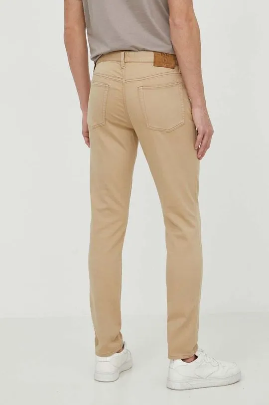 Polo Ralph Lauren trousers men's beige color