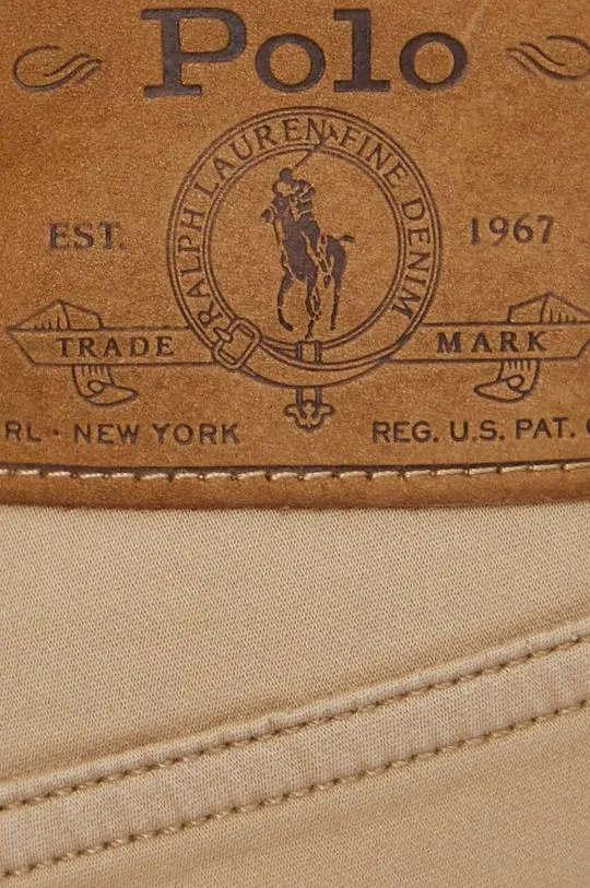 Polo Ralph Lauren trousers men's beige color