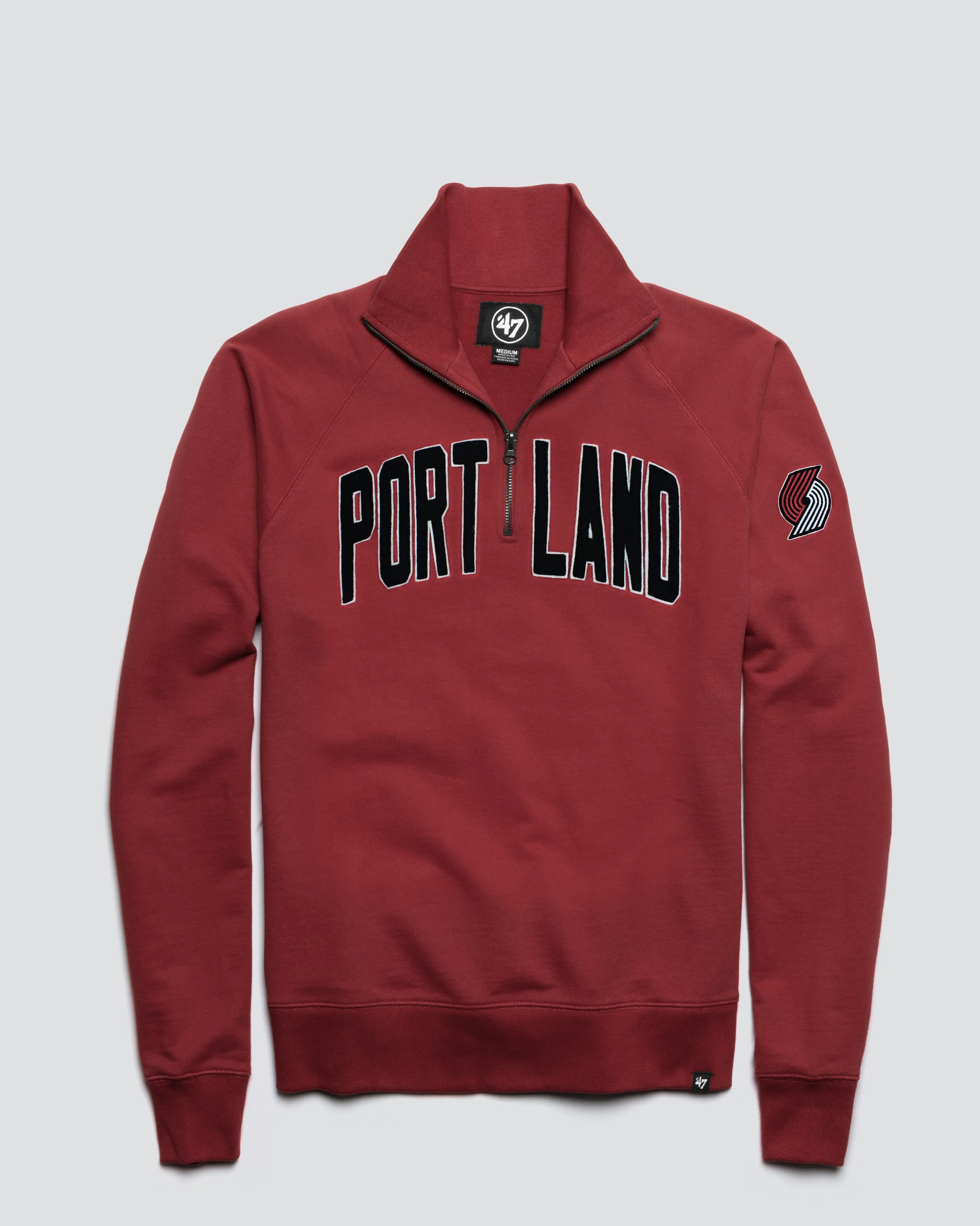 PORTLAND TRAIL BLAZERS BANKS '47 HARRIS SCRIMMAGE 1/4 ZIP