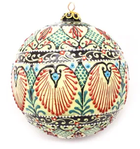 Quilted Valley Large Bulb Ceramic Ornament