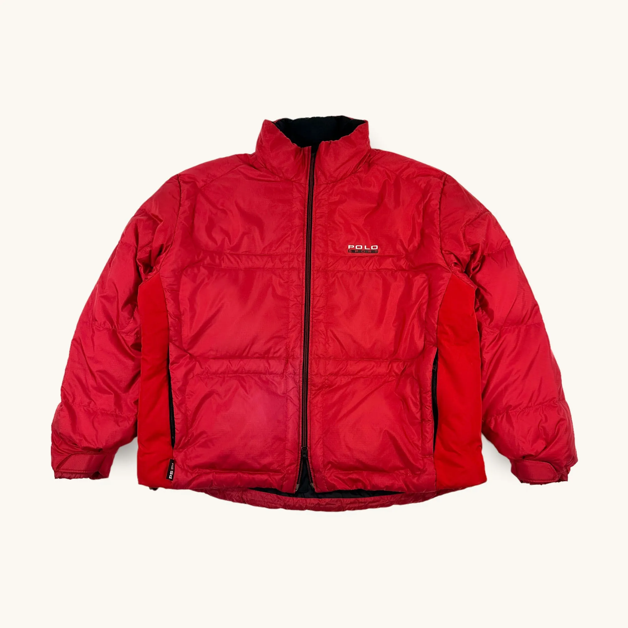 Red 90s Polo Sport Ralph Lauren Puffer Jacket Coat (XXL)