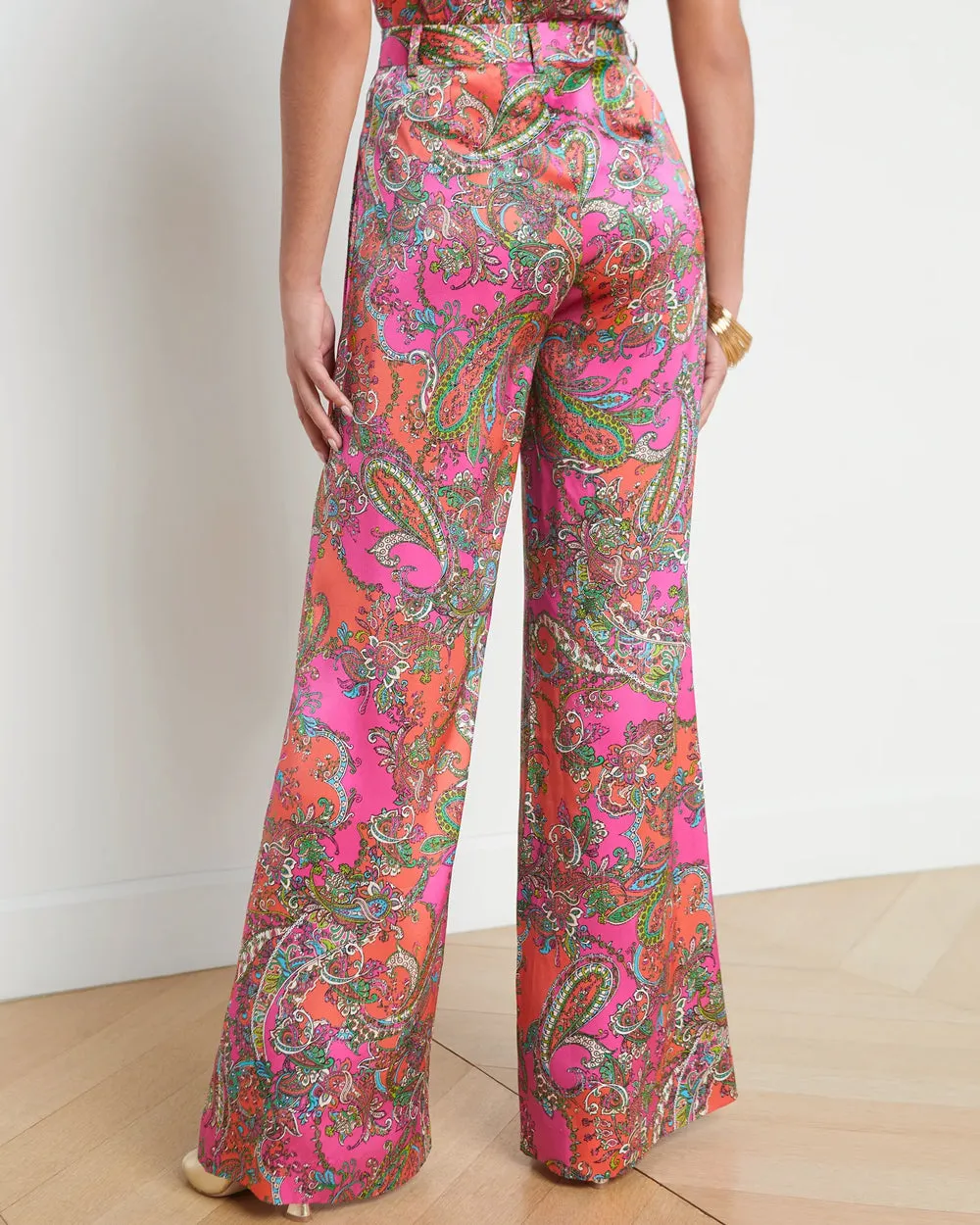 Rhodamine Pop Paisley Gavin Wide Leg Pant