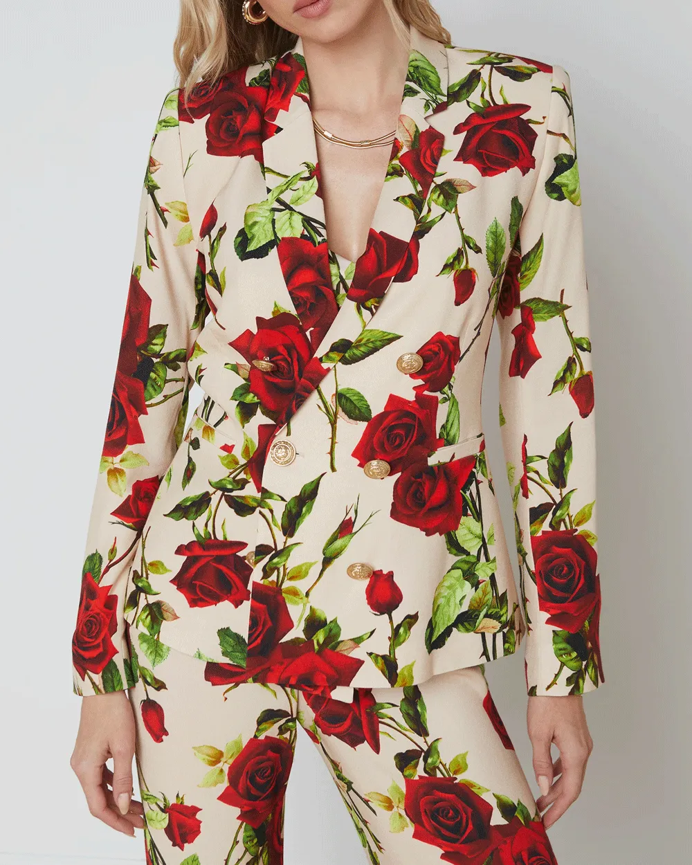 Sand and Red Rose Colin Blazer