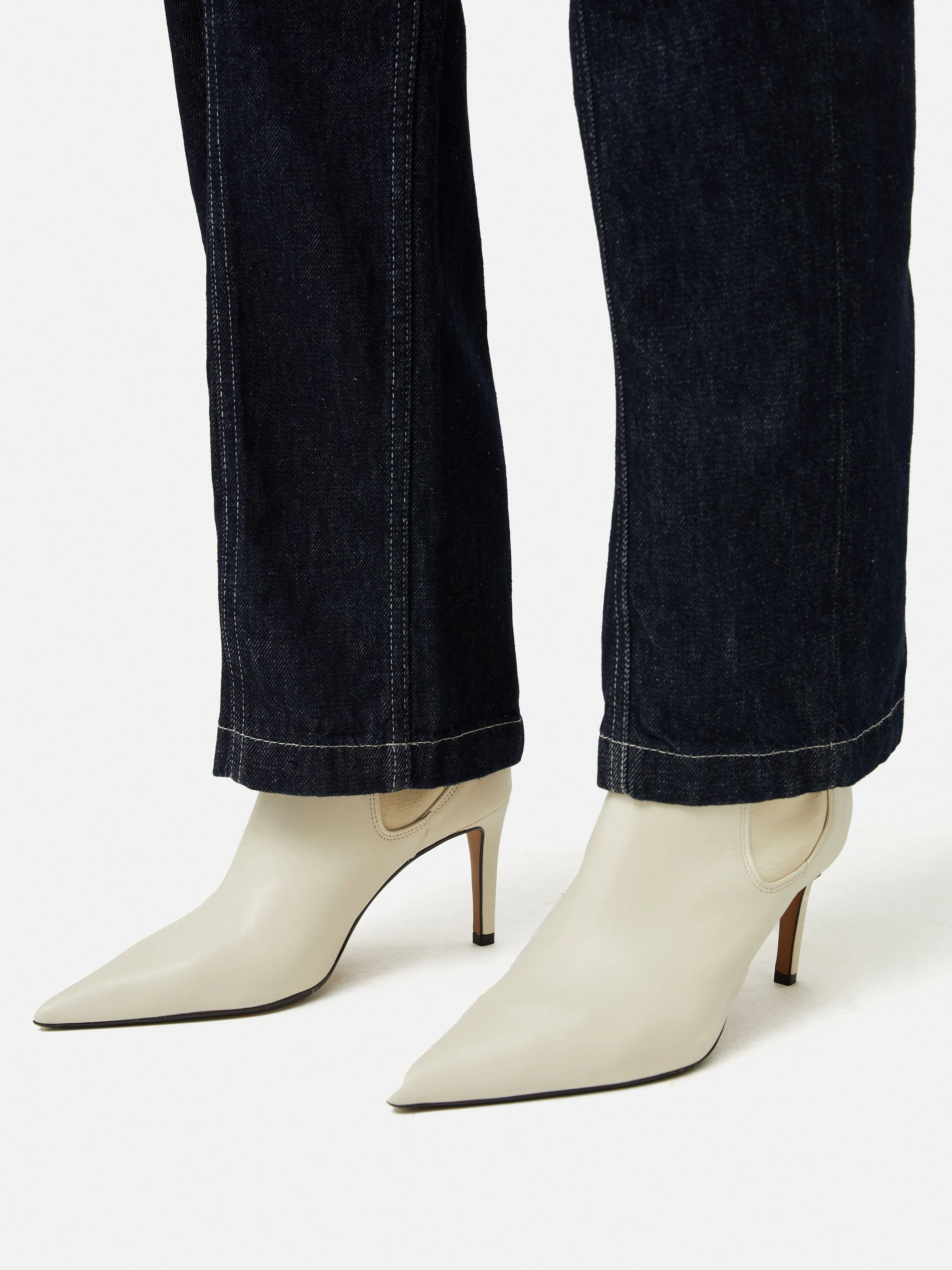 Skelter Heeled Boot | Cream