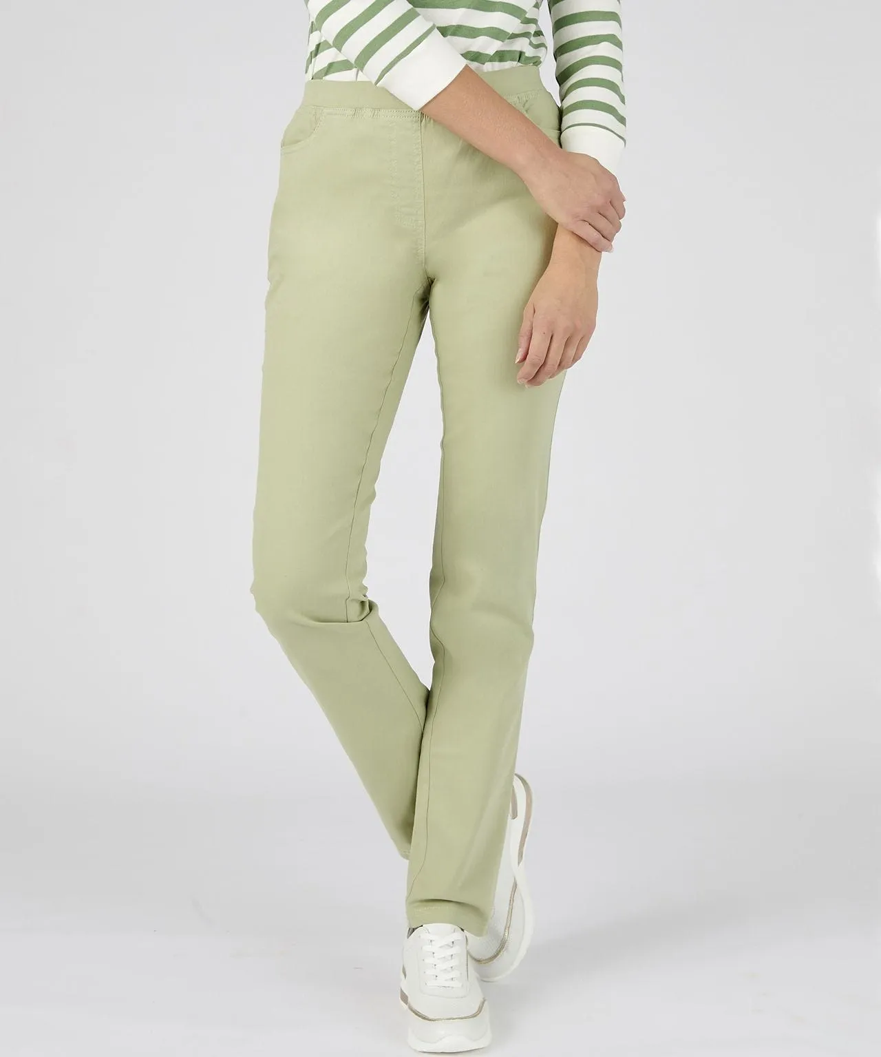 Slim Fit Pull-on Stretch Trousers