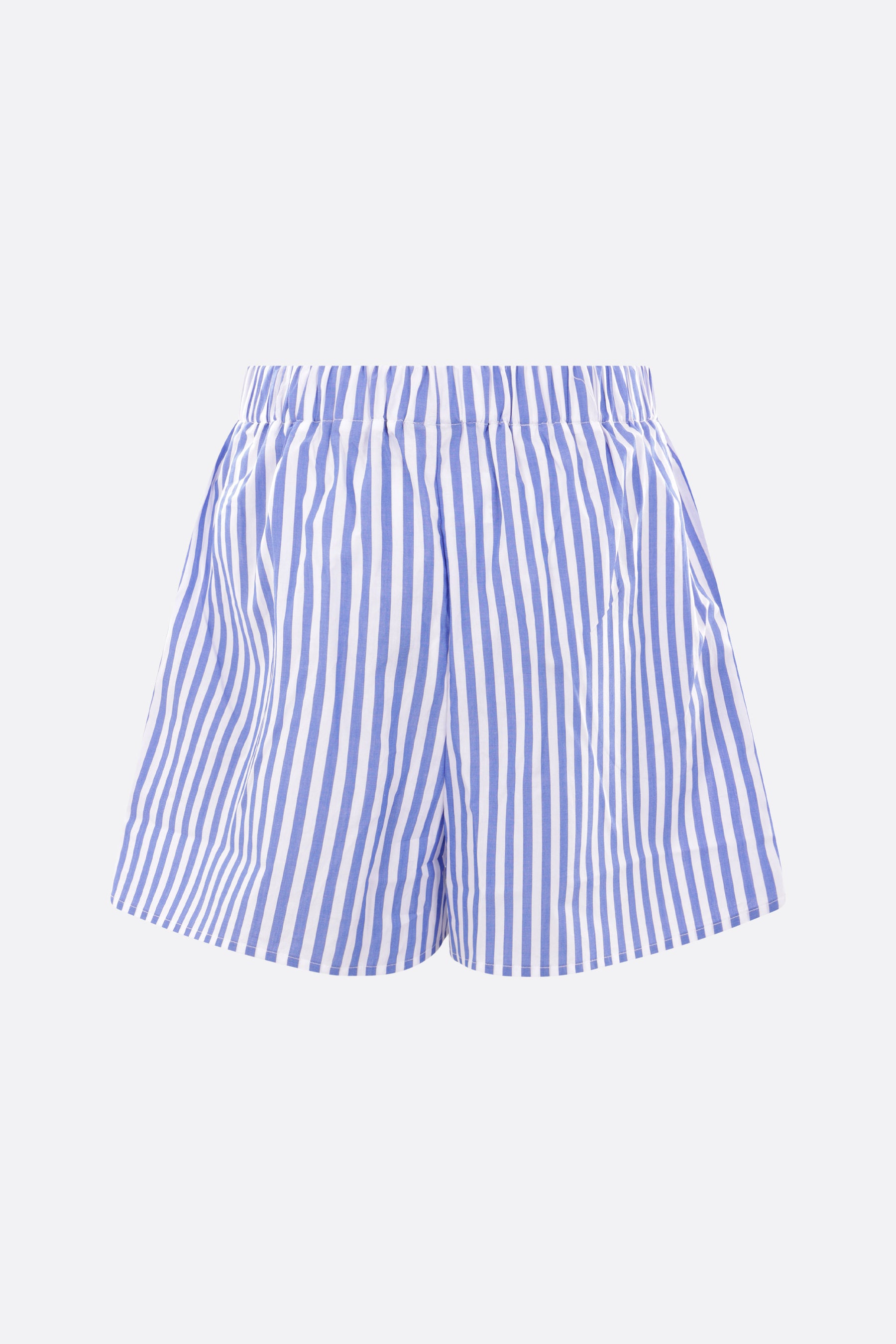 Sunbed striped poplin shorts