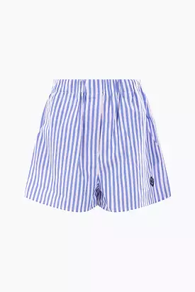 Sunbed striped poplin shorts