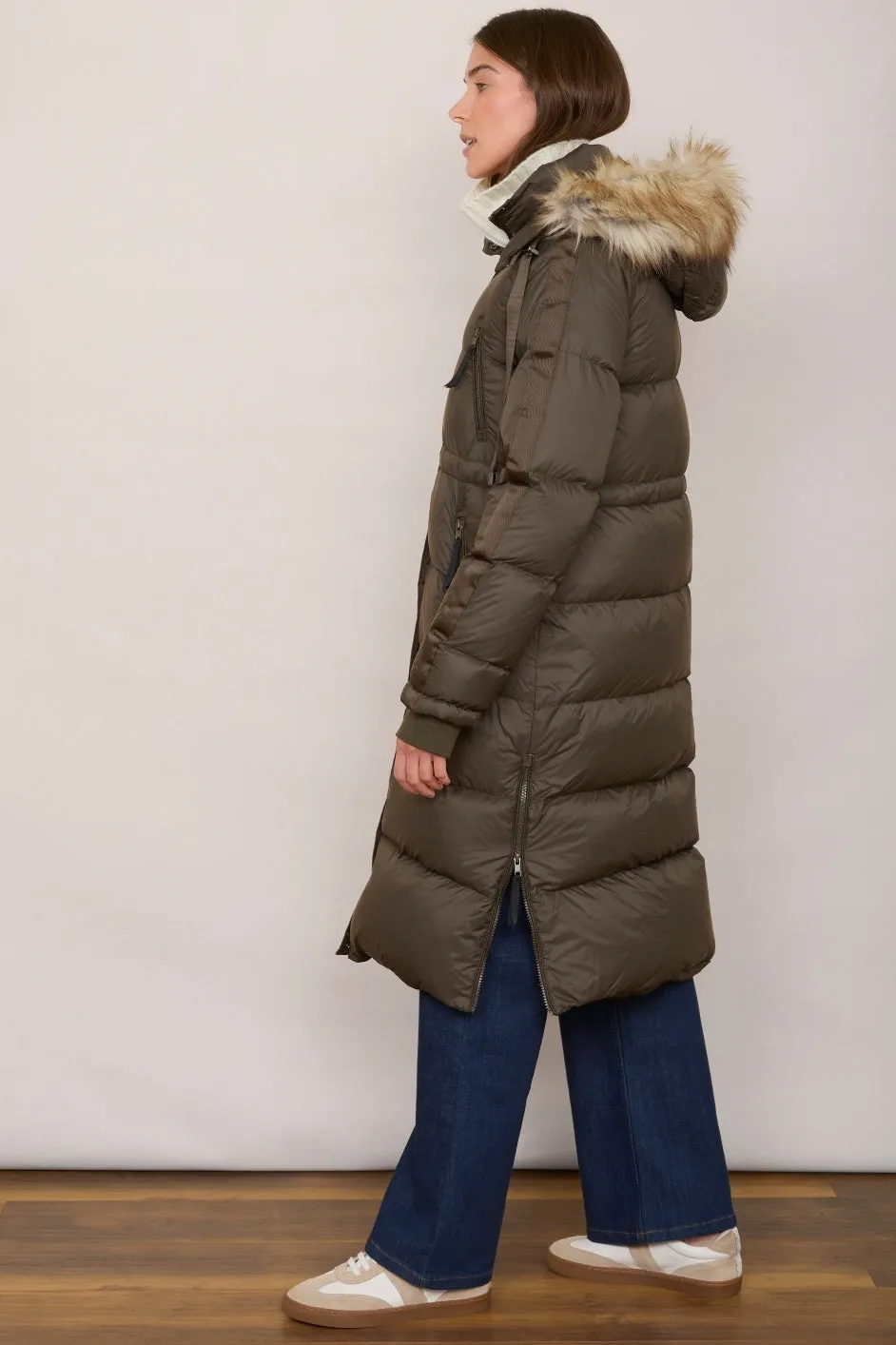 Suzy Puffer Coat - Olive Green