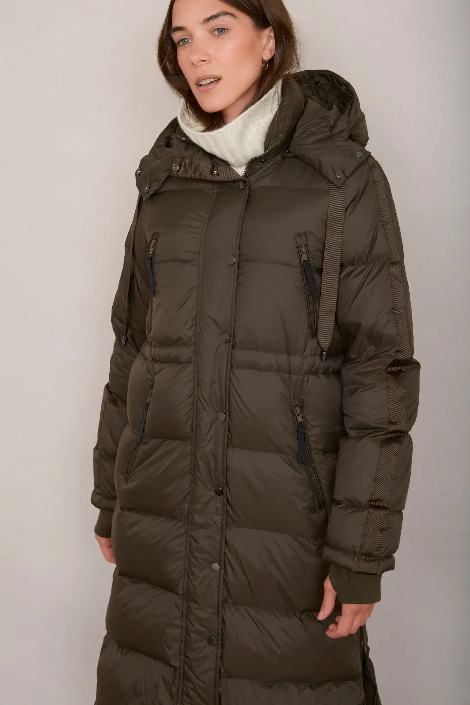 Suzy Puffer Coat - Olive Green