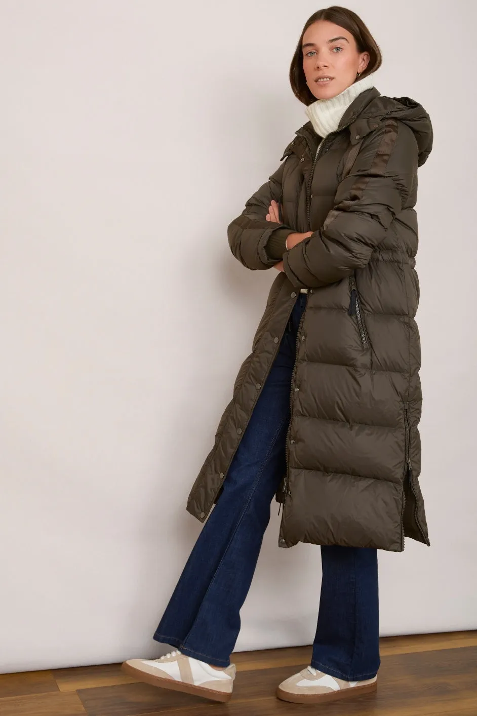 Suzy Puffer Coat - Olive Green