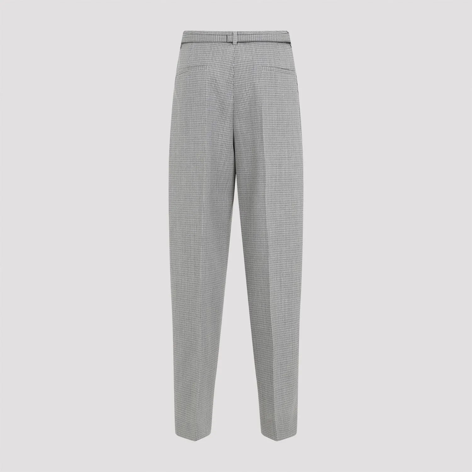 TAILORED CHECK TROUSERS WITH BELT