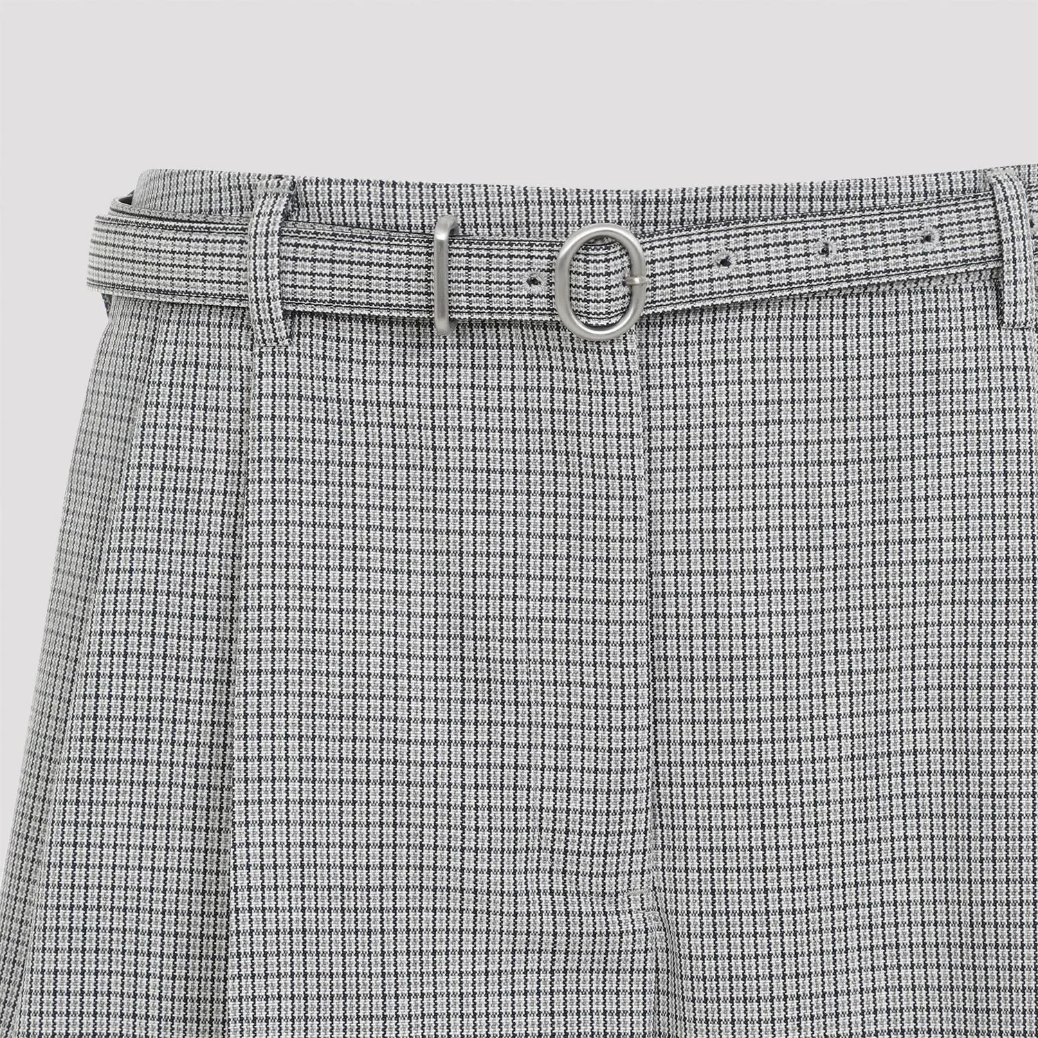 TAILORED CHECK TROUSERS WITH BELT