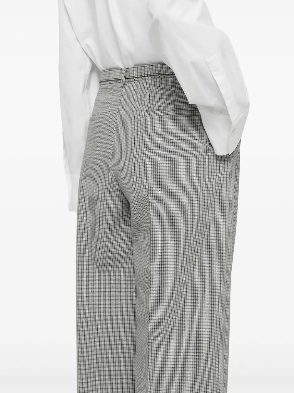 TAILORED CHECK TROUSERS WITH BELT