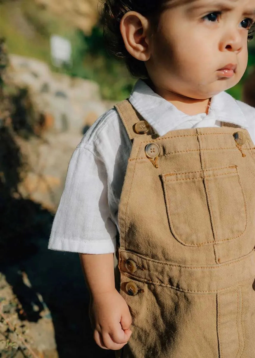 Tan Twill Overalls