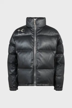 TC LEATHER PUFFER JACKET