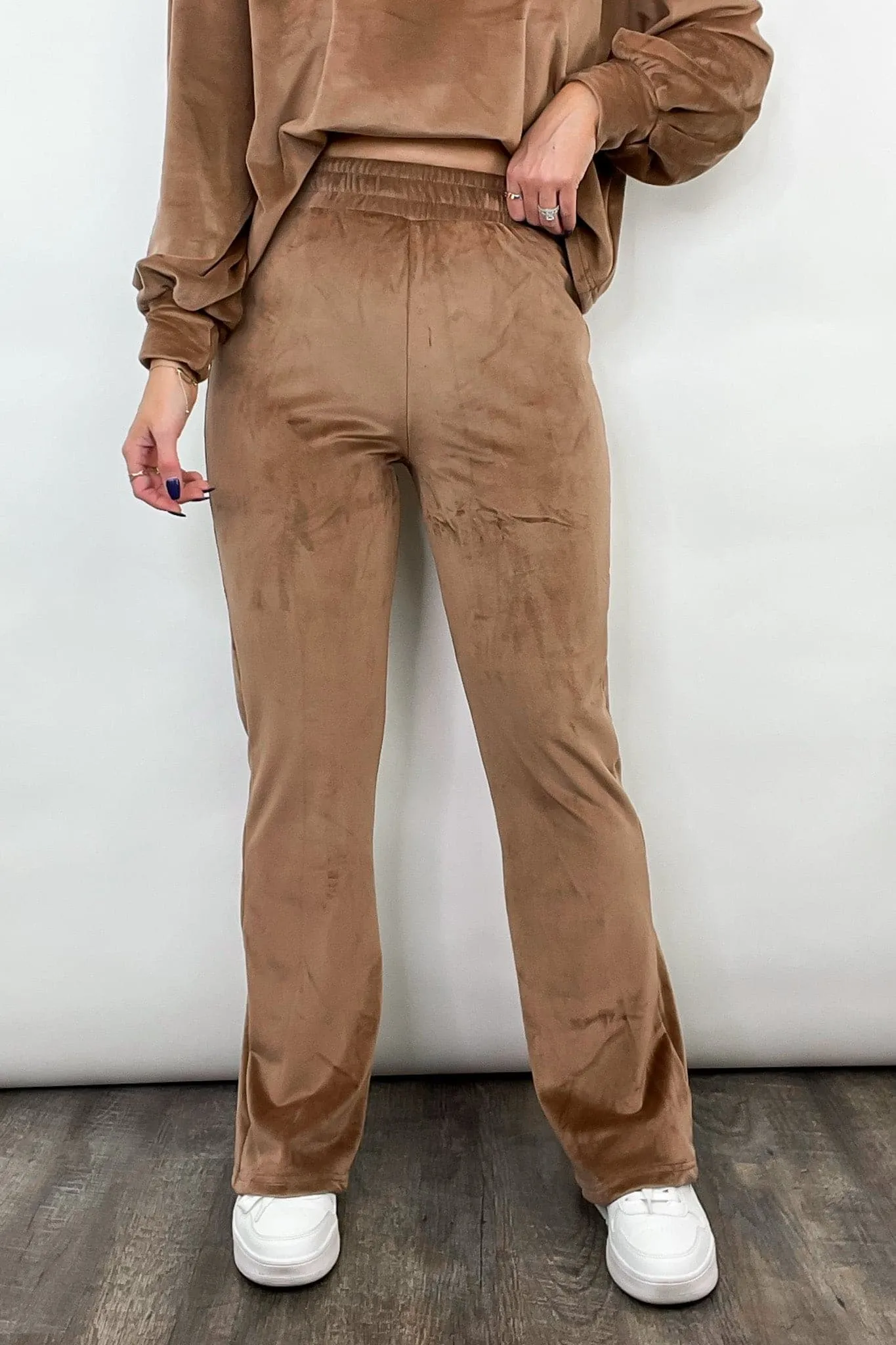 Toasty Feeling Velour High Waisted Pants - FINAL SALE