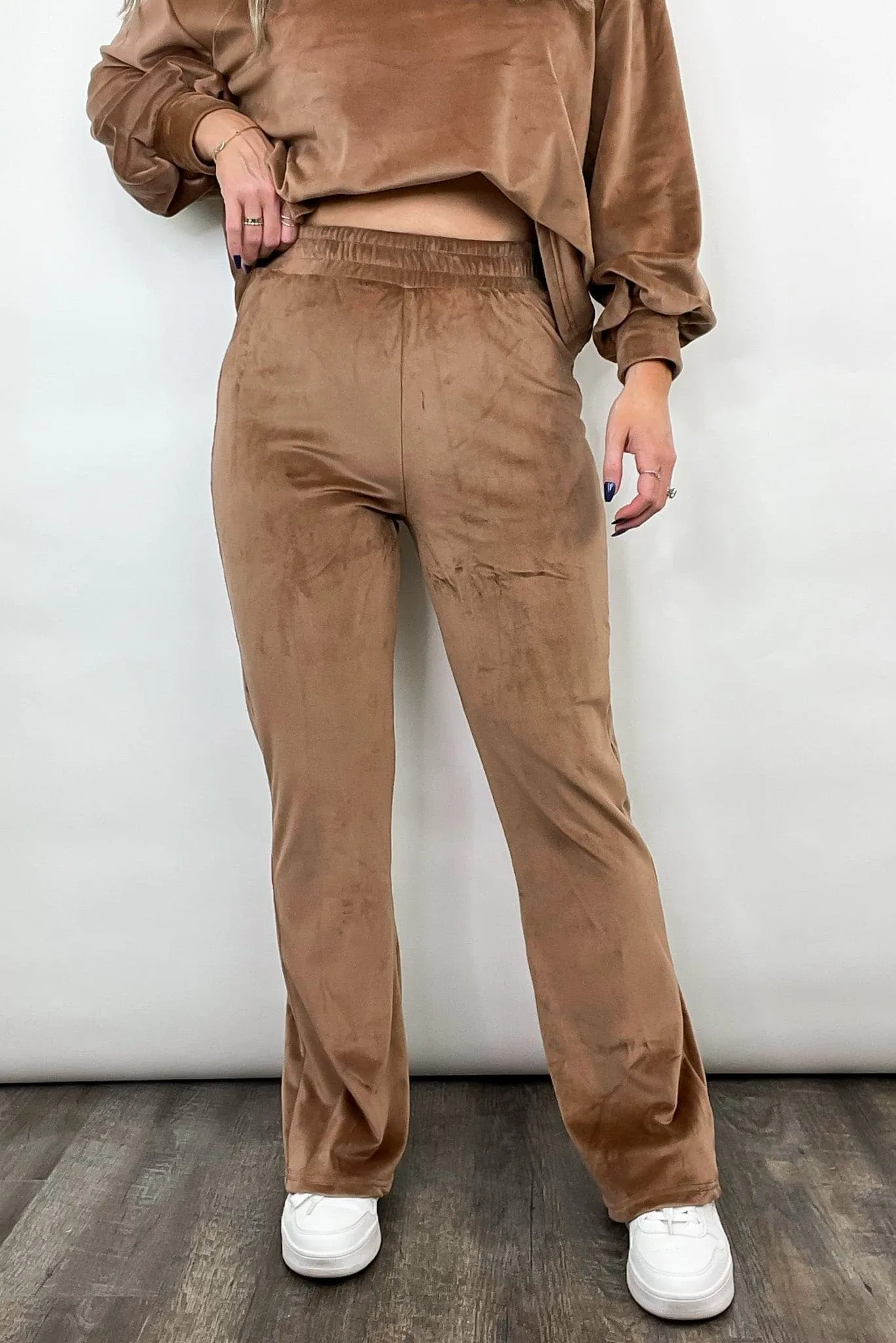 Toasty Feeling Velour High Waisted Pants - FINAL SALE