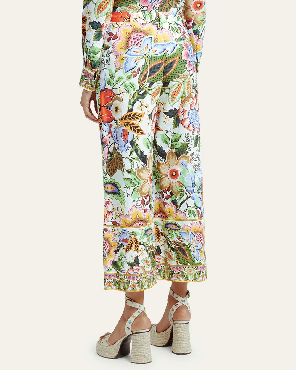 Tree Of Life Printed Wide Leg Trouser