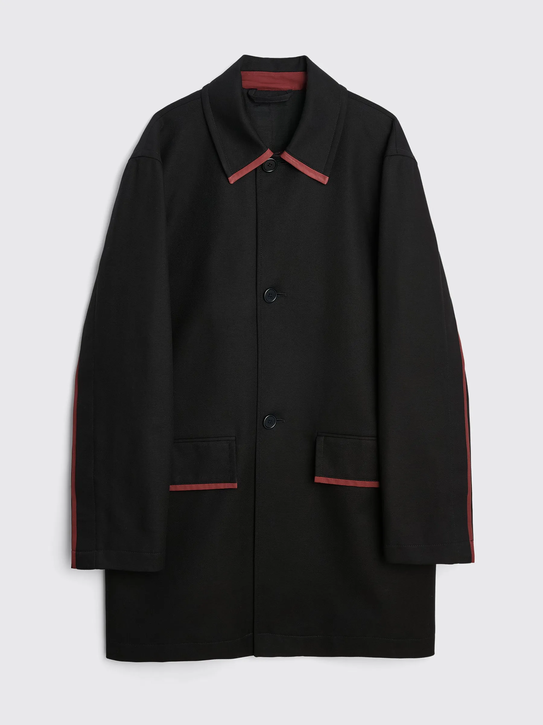 TRES BIEN ATELJÉ Fold Edge Coat Black