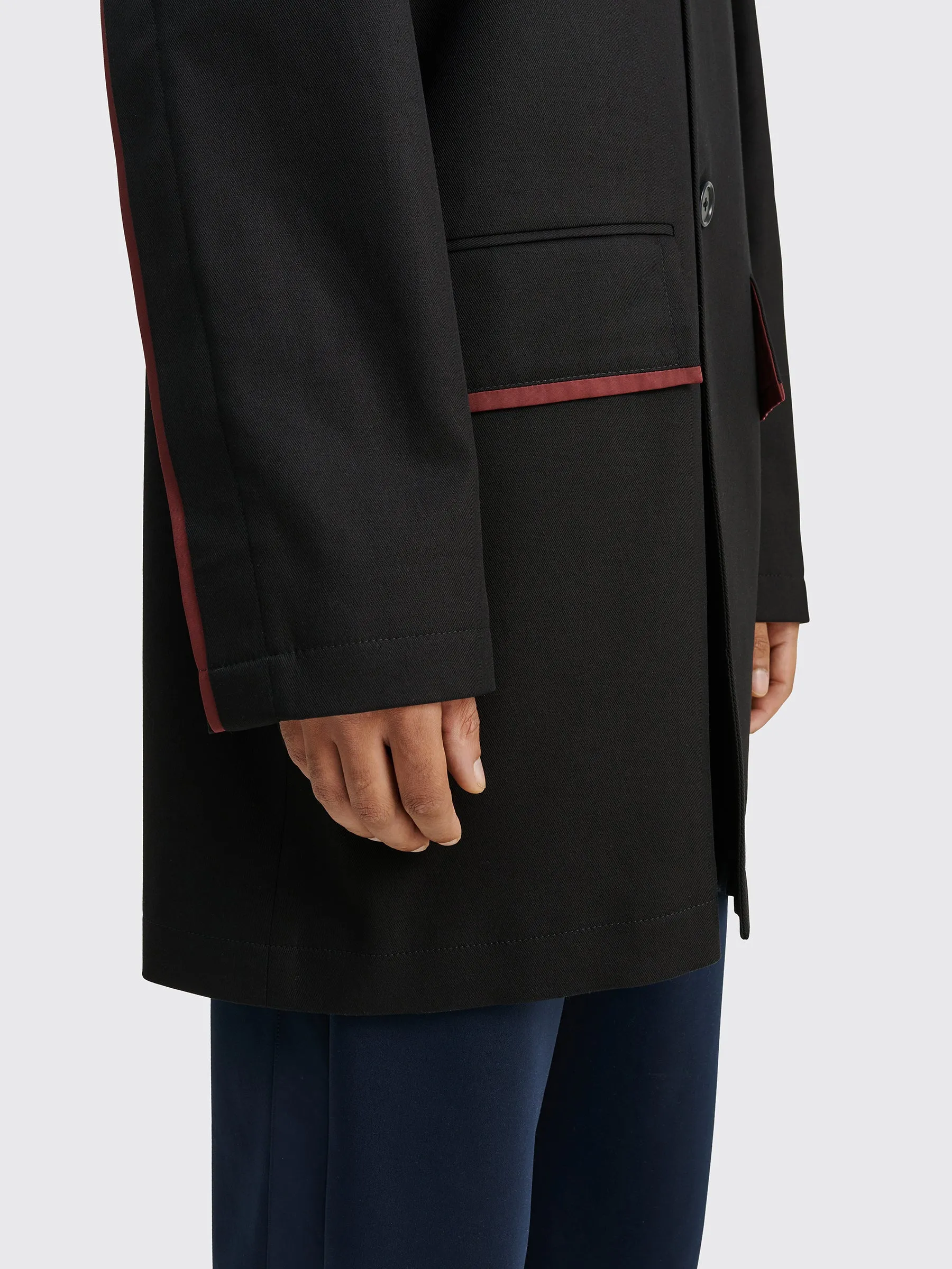 TRES BIEN ATELJÉ Fold Edge Coat Black