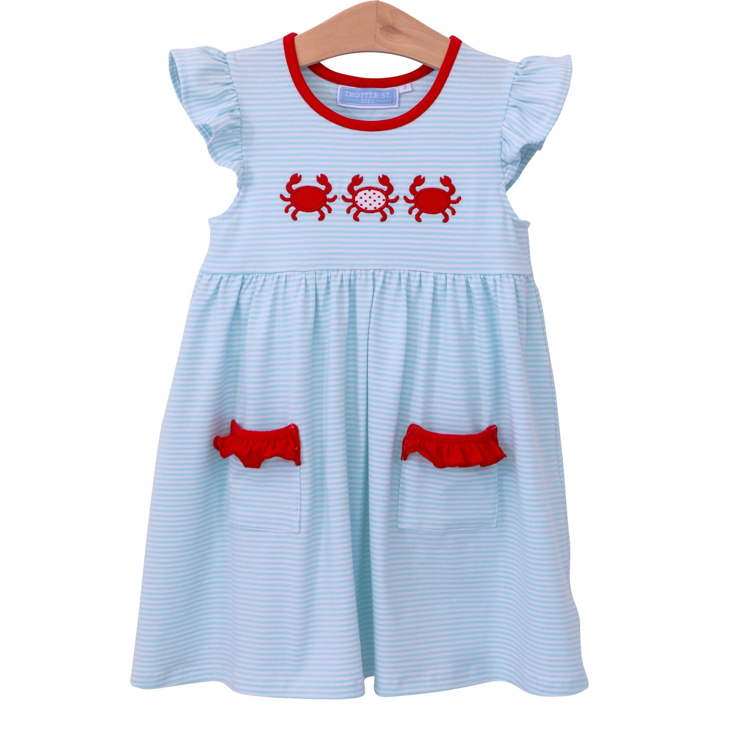 Trotter Street Kids - Crab Trio Flutter Dress