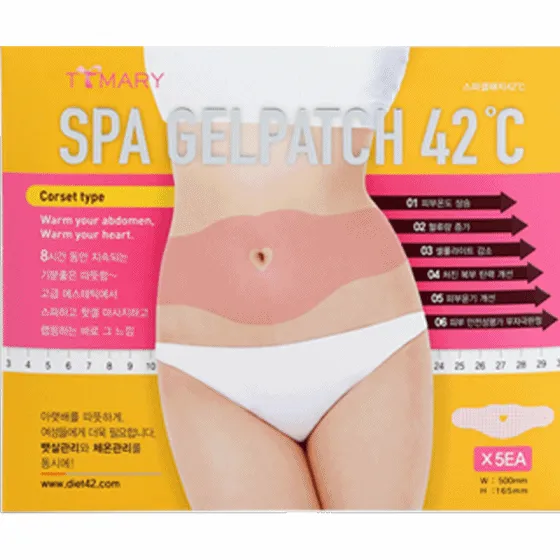 TTMARY Spa Gel patches 42℃ Slimming Fat Burn Diet Belly 5 pieces Sets