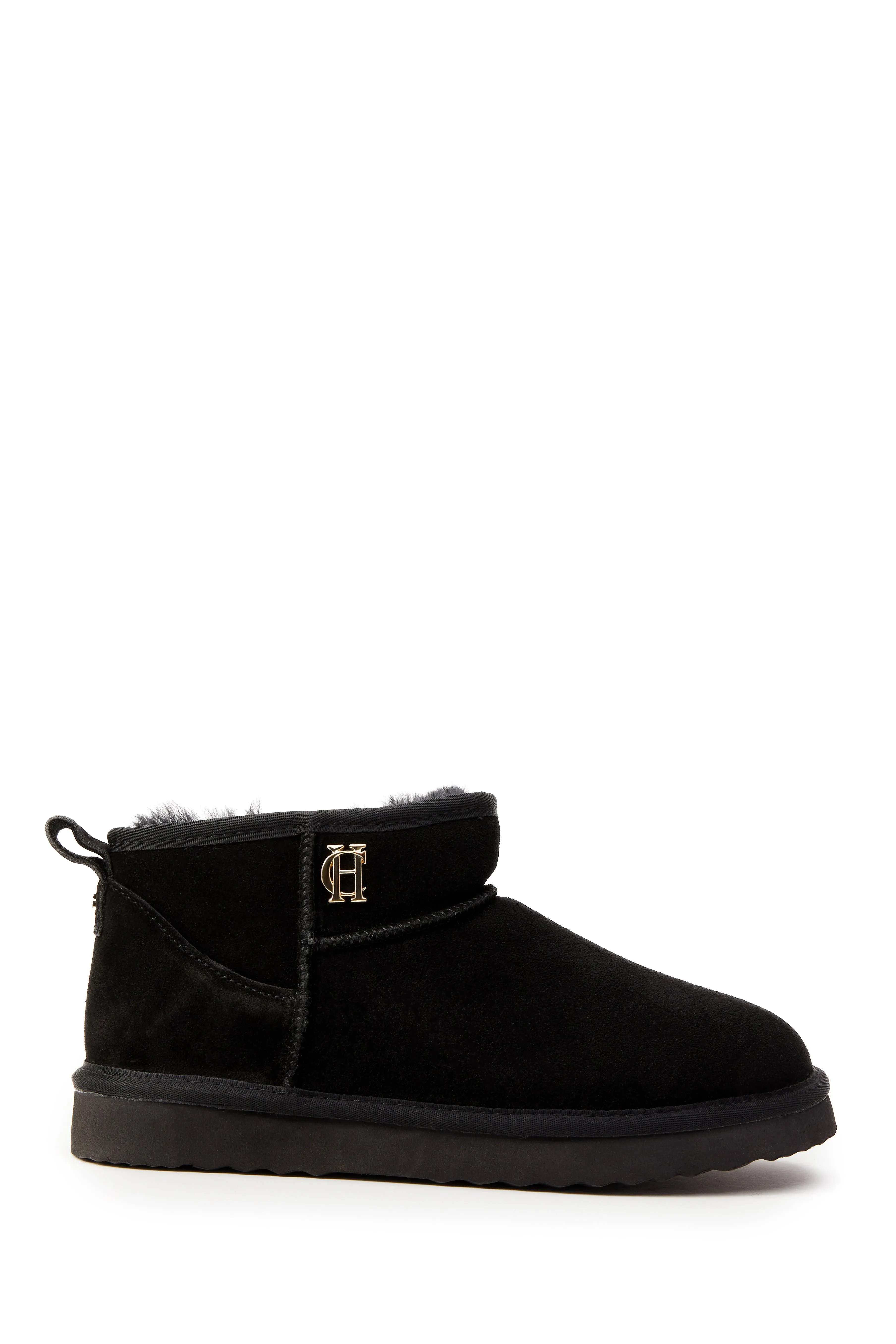 Ultra Mini Shearling Boot (Black)