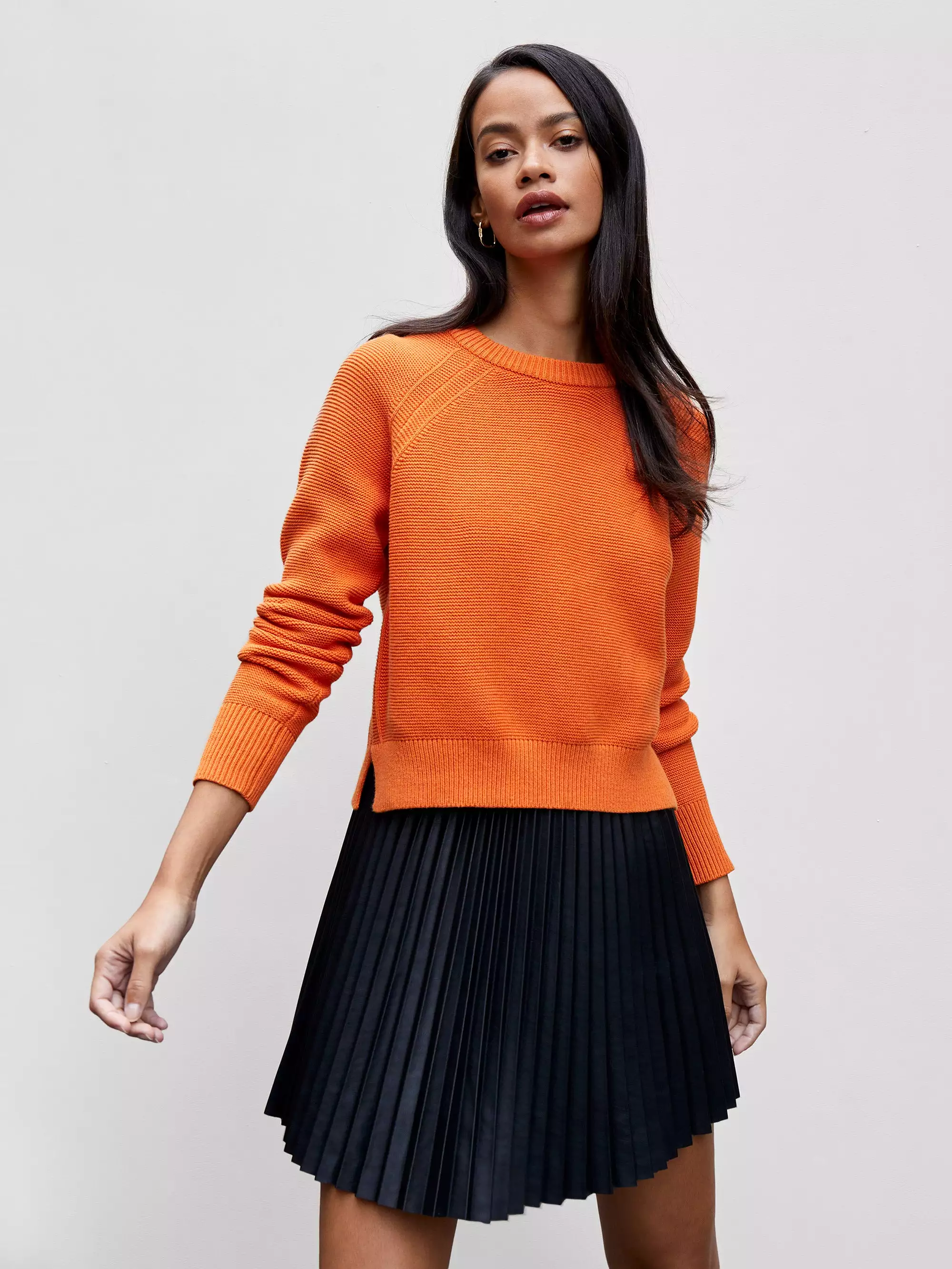 Vegan Pleated Skirt