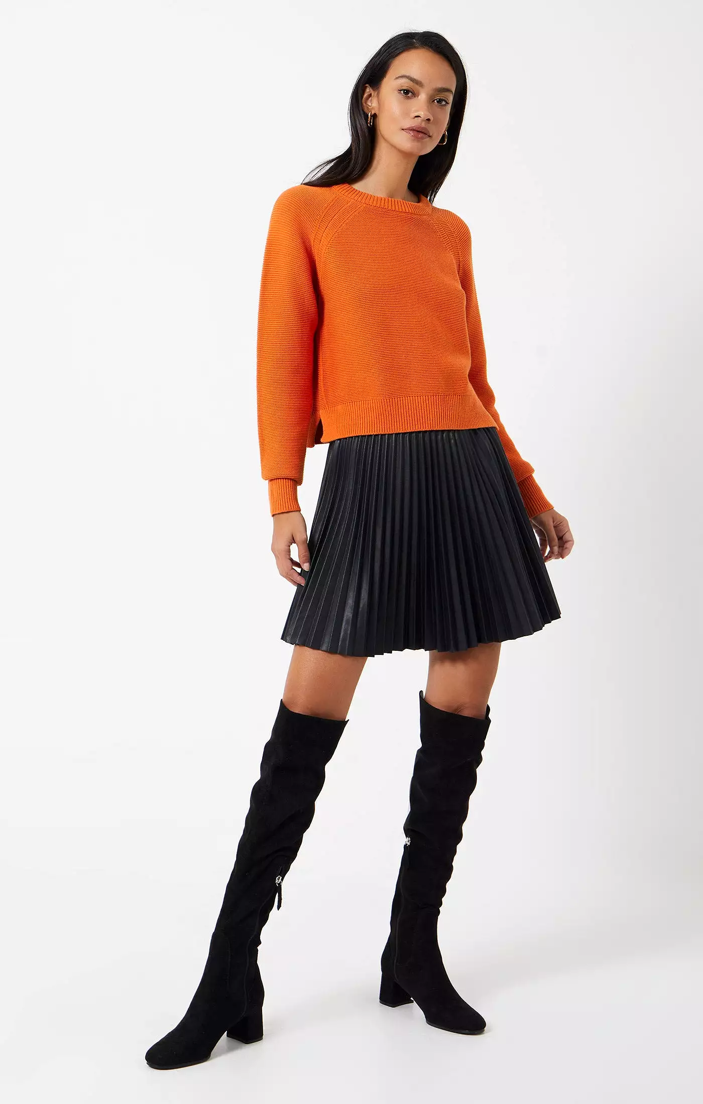 Vegan Pleated Skirt