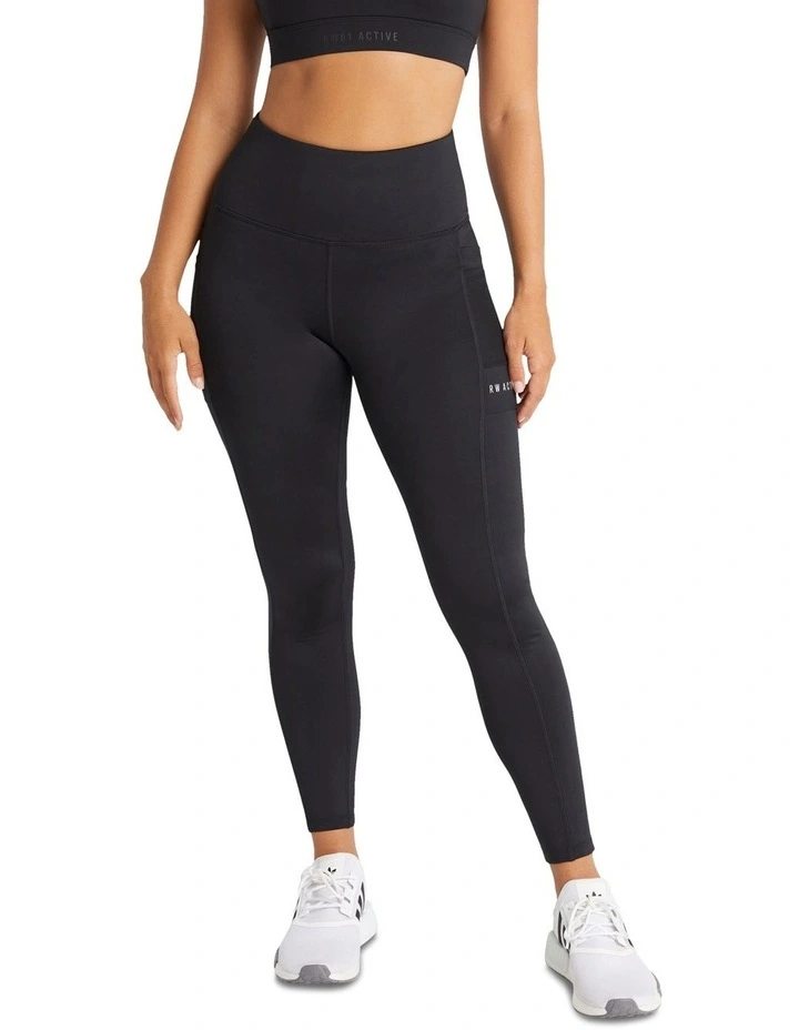 Velocity Pocket Full Length Tights in Black