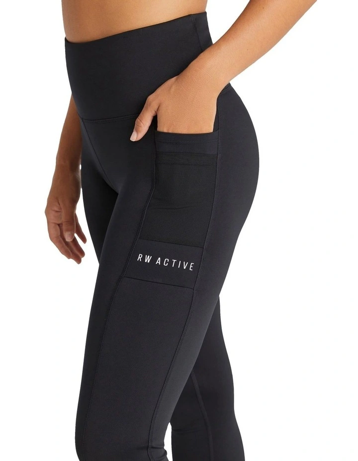 Velocity Pocket Full Length Tights in Black