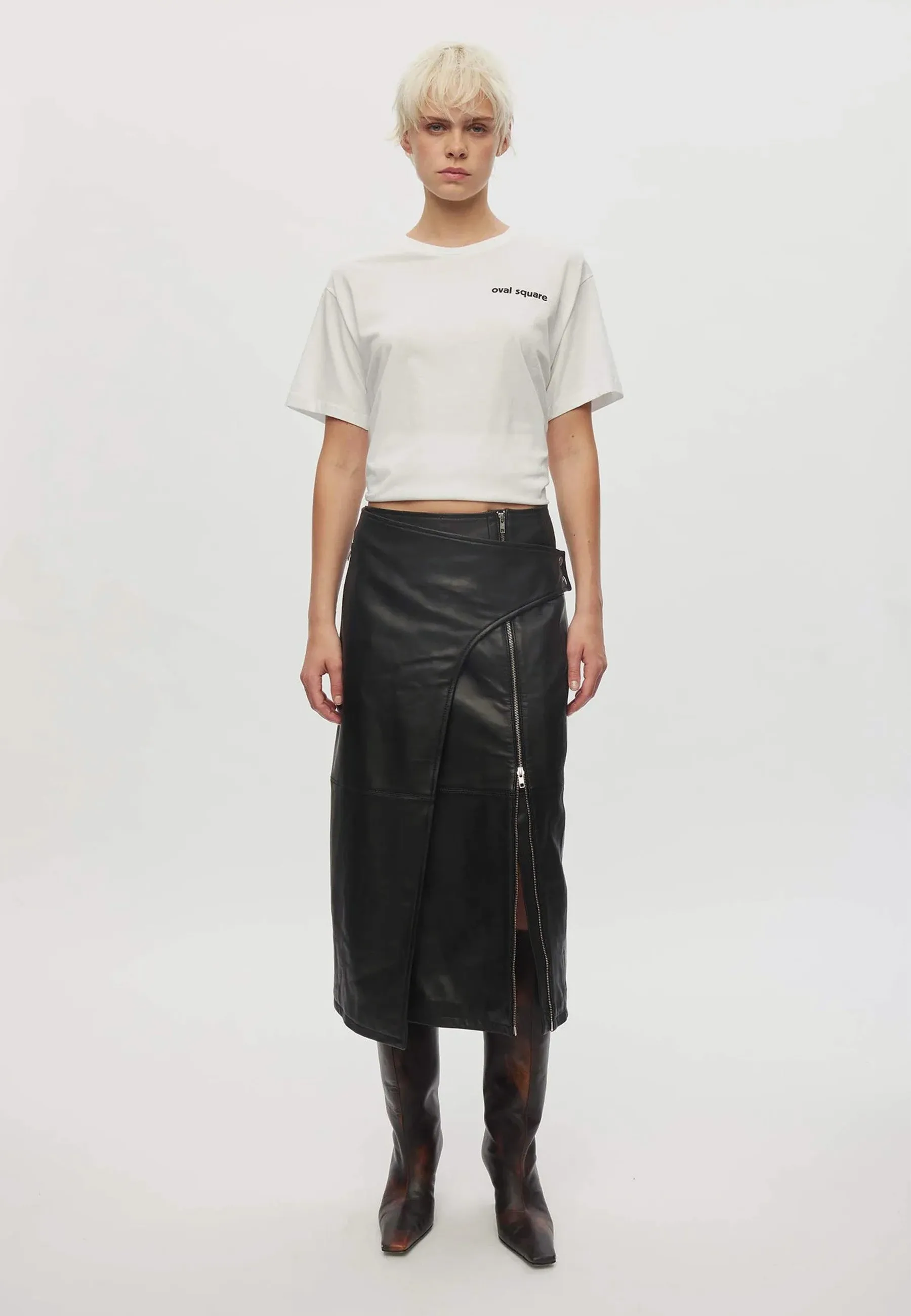 Verve Leather Skirt - Black