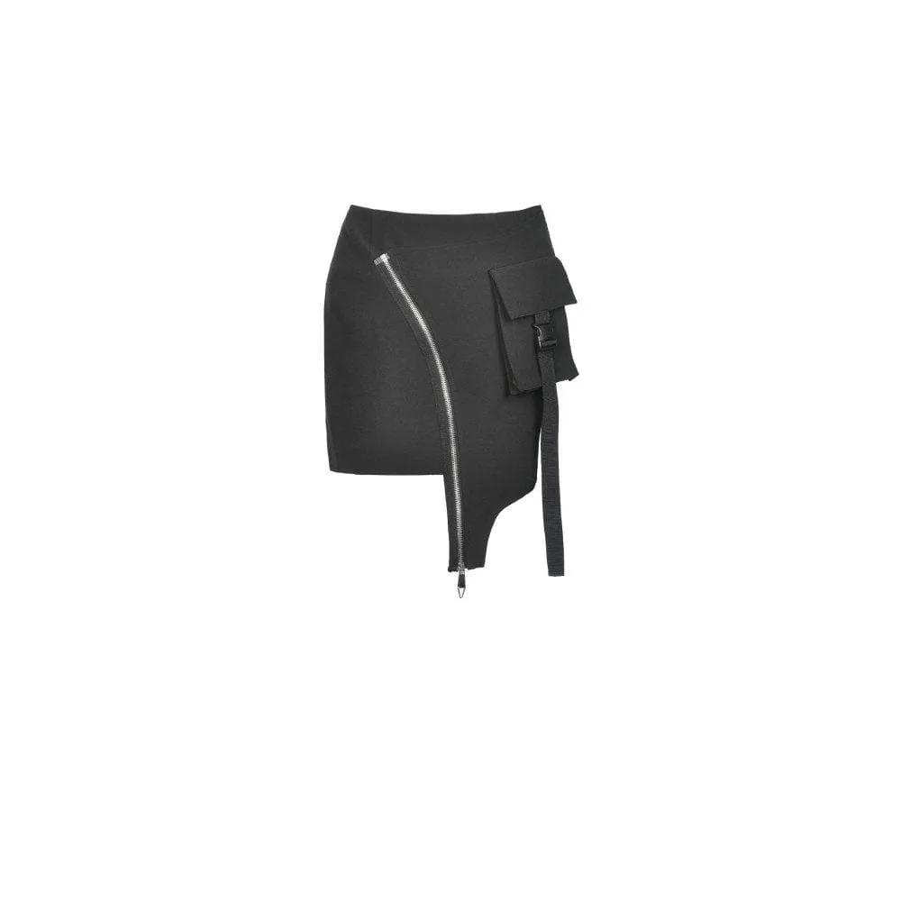 Women's Gothic Irregular Skirts With Pocket