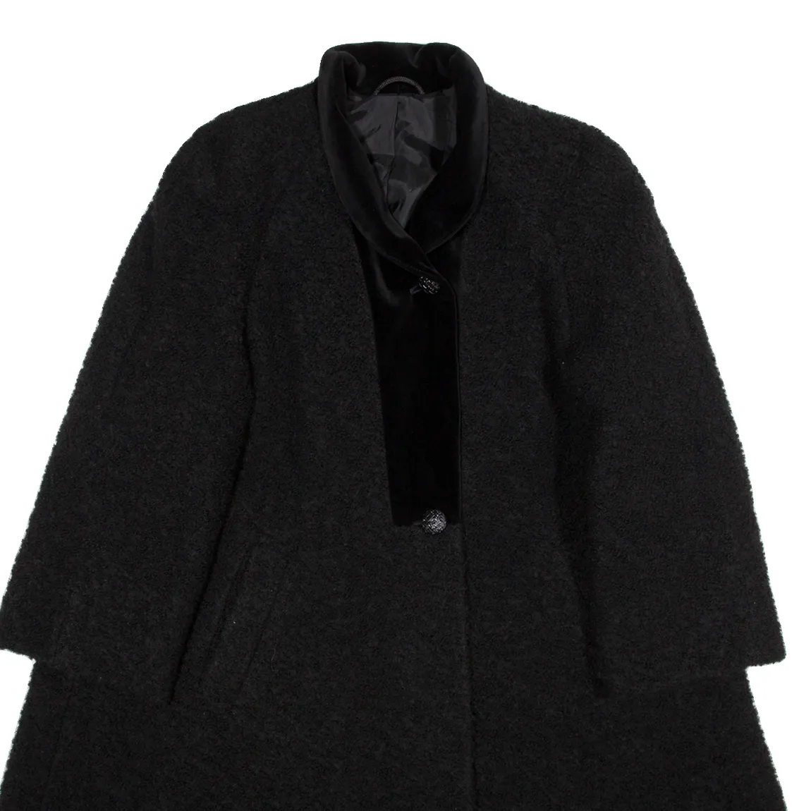 Womens Overcoat Coat Black L