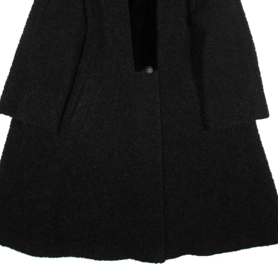 Womens Overcoat Coat Black L