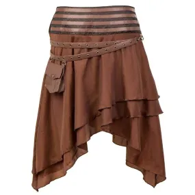 Women's Steampunk Layered Skirts With Strap