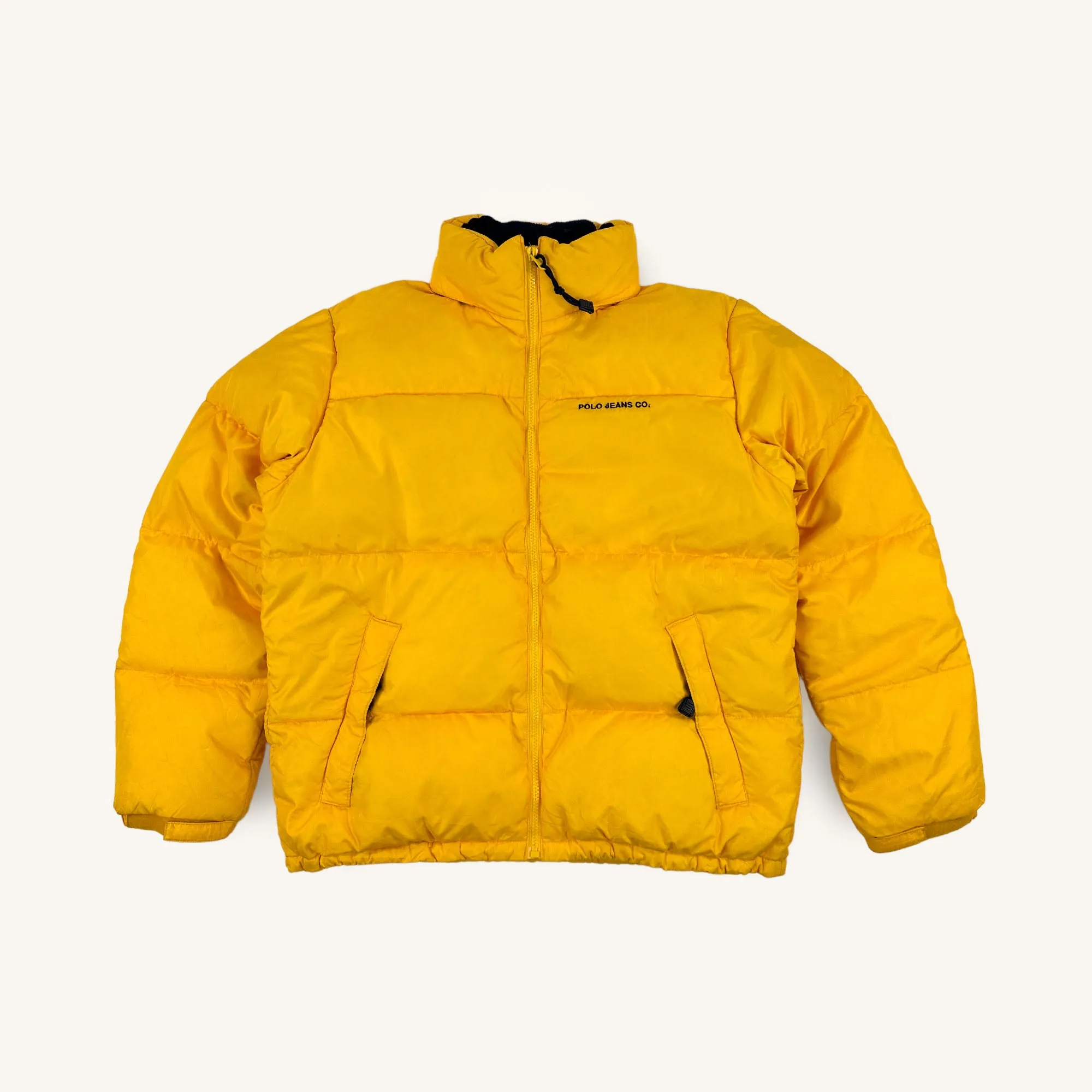 Yellow 90s Polo Jeans Ralph Lauren Puffer Jacket Coat (S)